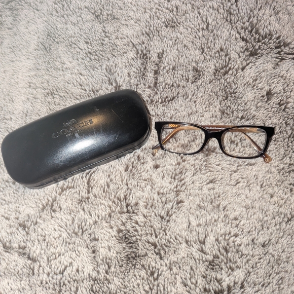 Coach Black Eyeglasses with Case - Picture 1 of 9